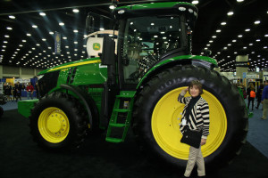 Ms. D standing next to the "big" tire - tractor