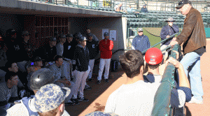 "Goose" speaking to The Citadel Baseball Team~