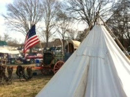 Old Glory flew amongst the Cowboy Cook Camps!