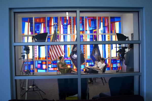 MUB- UNH - Veteran's Room - one of the interviews.