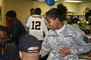 JROTC Youth (Crosby) serving!