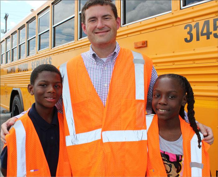 Backpack Journalists, Amir and Dorian, report on Durham School Bus safety!