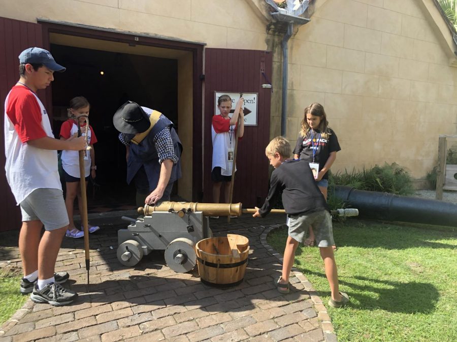 Powder Magazine!  Backpackers learned how the Colonists loaded a cannon! 