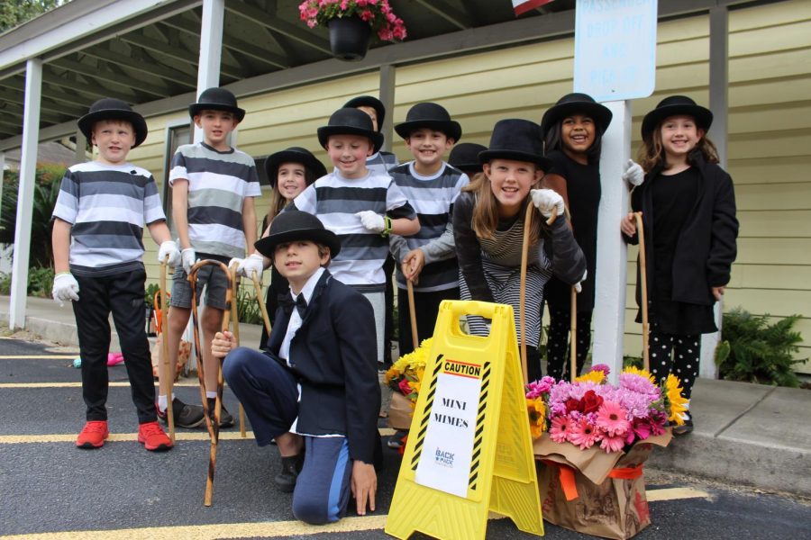 The MINI MIMES with a Little Charlie Chaplin.